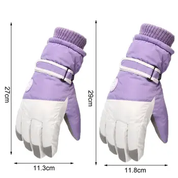 Touchscreen ръкавици водоустойчив ветроупорни термични ски ръкавици за възрастни с регулируема закопчалка лента руно подплата 1 чифт