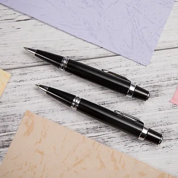 Луксозна мини метална химикалка висококачествена ролкова писалка черно мастило за пълнене на писалка за бизнес инструменти за писане Офис училищни пособия