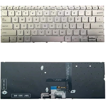 US Backlit Laptop клавиатура за ASUS Zenbook 14 UX433 UX433F UX433FA UX433FN UX433FL UX434 U4300F Български
