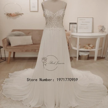 Glitter принцеса слонова кост сватбени рокли за булката без ръкави 2023 класически апликация без гръб елегантни булчински рокли халат de mariée