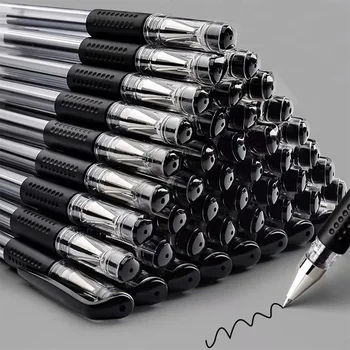гел писалка комплект класически химикалка средна точка 0.5mm синьо черно червени писалки пълнители училище офис писане