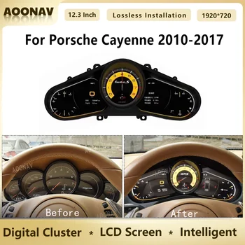 Car LCD цифров клъстер за Porsche Cayenne 2010-2017 Инструментално табло панел скоростомер виртуален кокпит дисплей главата единица