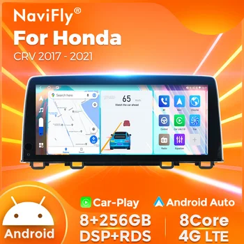 NaviFly 10.33 инчов QLED за Honda CRV CR-V 5 2017 - 2022 Оригинален стил Android 12 Car Radio Мултимедиен видео плейър Carplay