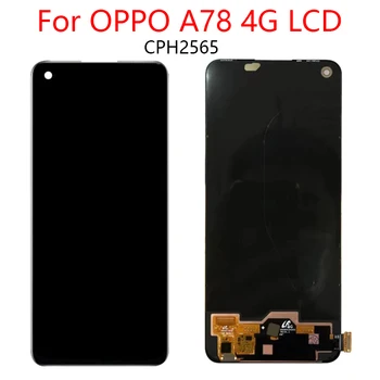 Amoled TFT Черно 6.43 инча за Oppo A78 4G CPH2565 LCD дисплей сензорен екран дигитайзер панел събрание подмяна LCD