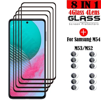 Пълно лепило закалено стъкло за Samsung Galaxy M54 екран протектор стъкло за Samsung M53 камера филм за Samsung Galaxy M52 5G