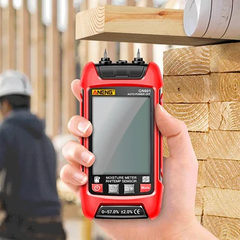 ANENG GN601 Дървен хигрометър Цифров дървообработващ влагомер 20.5% RH дисплей Многосценична мярка за дървени / строителни материали