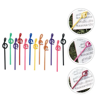 12Pcs очарователни гумички моливи преносими музикални моливи многофункционални огънати моливи (случаен цвят)