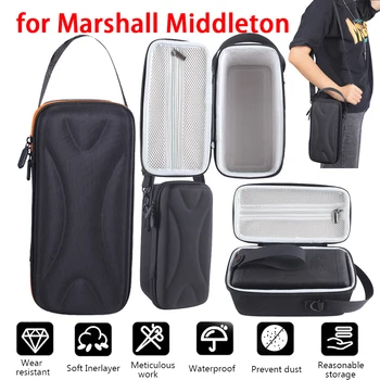 Твърда EVA чанта за пътуване за Маршал Мидълтън Регулируеми презрамки Аудио кутия чанта мощност кабел аксесоар удароустойчив