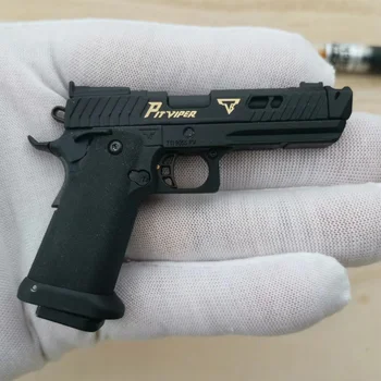 2023 Нов Glock Tti Pit Viper ToyTime сплав мини пистолет ключодържател играчка 1: 3 мащаб черупка изхвърляне безплатно събрание мини пистолет Fidget играчка