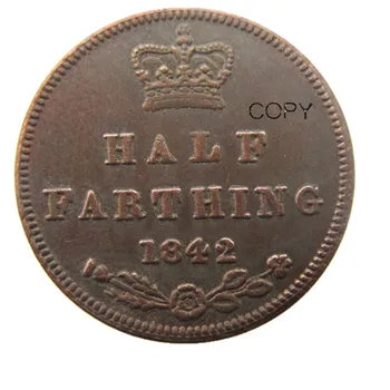 1842 Великобритания Великобритания / Цейлон Виктория половин фартинг копирна монета