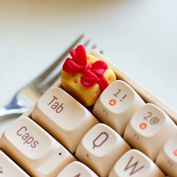 Bow сирене дизайн Keycap за Cherry Mx Gateron Kailh Box TTC превключвател Механична игрална клавиатура 3D печат смола Key Cap