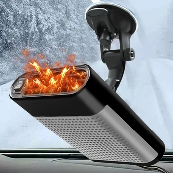 12V/24V вентилатор за охлаждане на автомобили Бързо отопление Нагревател за кола против мъгла 2 в 1 Размразяване на предното стъкло Вентилатор за отопление на 360 градуса