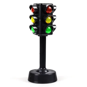 Симулирани двустранни светофари Пътна знакова лампа Пешеходни сигнали с базови играчки за ранно обучение за момчета и момичета