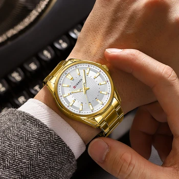 2022 КЪРЪН Lumious ръце мъже часовници неръждаема стомана лента мъжки ръчни часовници водоустойчив кварцов часовник мъже 2023