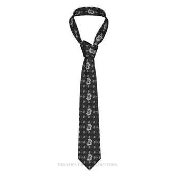Bitcoin Bitcoin класически мъжки печатни полиестер 8 см ширина вратовръзка косплей парти аксесоар