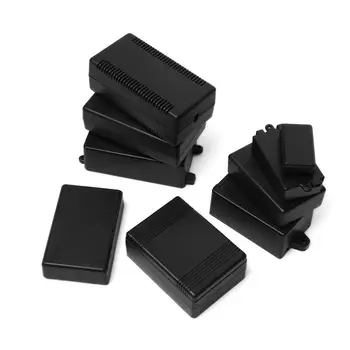  1 / 2pcs пластмасови водоустойчиви черни DIY жилища инструмент случай пластмасови електронни проект кутия кутии кутии доставки ABS пластмаса