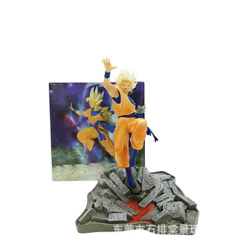 23cm аниме дракон топка Z фигура тренировъчен костюм битка Goku скокове вълна поза Pvc екшън фигури модел играчки за подаръци