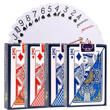 1Set пластмасови карти за игра водоустойчиви Texas Hold'em покер карти тесен марка PVC покер настолни игри 2.28 * 3.46 инча