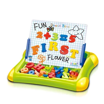 [Забавно] 55бр / комплект Образователни играчки Дъски за писане Детски магнитни комплекти за рисуване Комбинирани думи математика научи играчка подарък