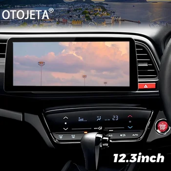 12.3inch широк екран Android 13 кола видео плейър радио стерео за Honda VEZEL HRV 2015 2018 RHD GPS мултимедия Carplay главата единица