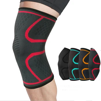 Найлон еластични спортни коляното комплект подкрепа скоба колоездене протектор дишане мъже и жени нехлъзгащи силиконови дишащи запази 2pc/lot