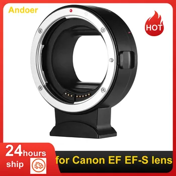 Andoer EF-EOSR Автоматичен фокус на обектива на фотоапарата Адаптерен пръстен IS изображение за обектив Canon EF EF-S към Canon EOS R RF монтиране Пълнокадрови фотоапарати