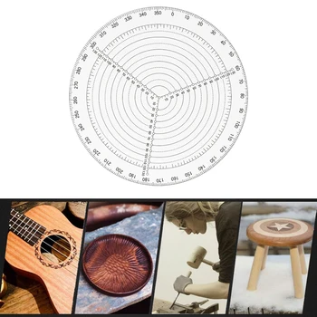 Практичен център Finder Високопрецизен акрилен кръгъл компас Дървообработване Струговане центриране владетел за дърво струг процес