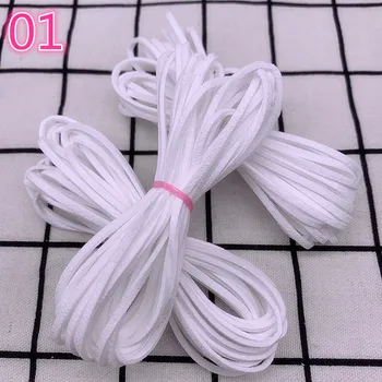 5yards/3 mm плосък изкуствена велур плетен кабел корейски кадифе кожа ръчно изработени нишка низ въже за DIY бижута вземане доставки #01