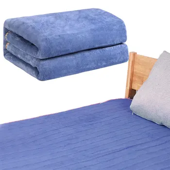 EU Единично плюшено електрическо одеяло Меко зимно топло хвърляне Удобно тяло Топло одеяло Фланела отопление одеяло бързо отопляемо одеяло