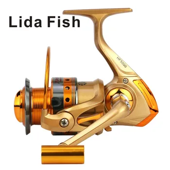 Lida Fish Brand Gold 9 Модели Ъпгрейд HF1000-9000 макара Full Metal Rocker Arm и макара за чаши от метална тел
