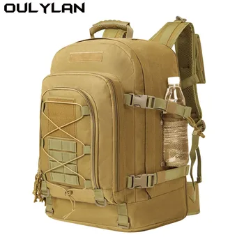Oulylan 60L голям капацитет 900D Оксфорд кърпа кенгуру открит спорт планинарство чанта тактически раница мъжки разширяема