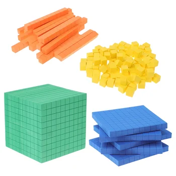 Математически блокове Броене на кубчета Детска играчка Образователна база Манипулативи Десет играчки Броячи за играчки Стойност Място Куб Свързващ комплект