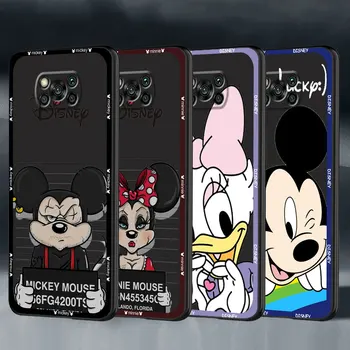 Disney Мики Маус сладък калъф за телефон за Vivo V20 Y21 Y30 V21 Y50 Y72 Y53 Y91 Y22 Y20 Y91i Y93 Черен мек удароустойчив капак Capa