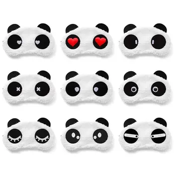 5pcs карикатура плюшени плат панда маска за очи сън сянка защита подложка за очи лепенки