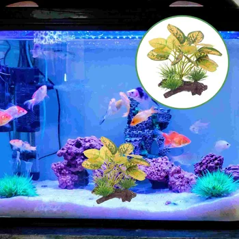 Aquarium Simulation Plant Decor Lasting Plastic Plant Model Fish Tank Decor Aquarium Landscaping Plant Fish Hiding Decoration