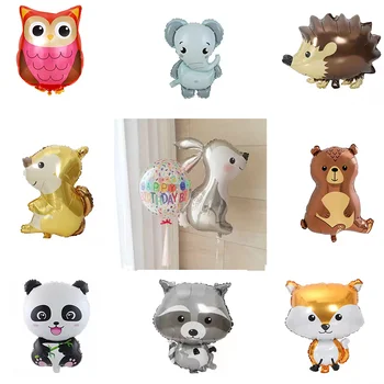 Animal Helium Balloon Cute Squirrel Fox Penguin Foil Balloon Baby Shower Happy Birthday Party Decorations Kids Toy Air Globos
