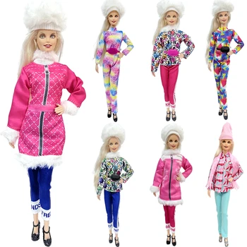 NK 1/6 кукла зимни дрехи плюшено палто за кукли Барби красиви ръчно изработени дрехи аксесоари за кукла за момичета играчка JJ