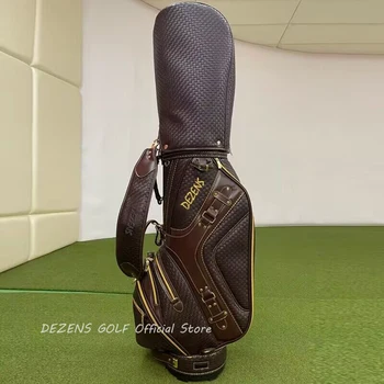 Нова DEZENS голф чанта плетена кожа голф стандартна чанта в избор 9.5 инчов голф клубове чанта