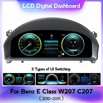 Navifly Car LCD панел Виртуален скоростомер на кокпита за Mercedes Benz E Class W207 C207 2010 - 2015 Цифров клъстерен инструмент