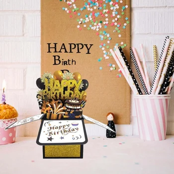 Premium Birthday Popup Card, идеална за семейство и приятели, перфектна, издръжлива, лесна за използване