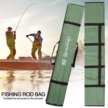 Sougayilang риболовен прът чанта платно прът случай организатор полюс съхранение чанта риболовен прът и макара превозвач организатор за пътуване