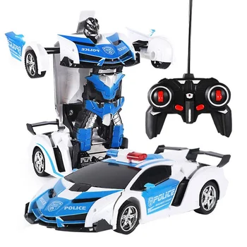 Нов 2 в 1 RC автомобилни играчки трансформация роботи кола шофиране превозно средство спортни автомобили модели дистанционно управление кола RC играчки подарък за момчета