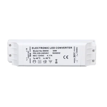 LED драйвер захранване 50W 12V 4.17A AC 220V LED драйвер ABS материал обвивка за LED дисплеи за кабинета светлини за LED ленти