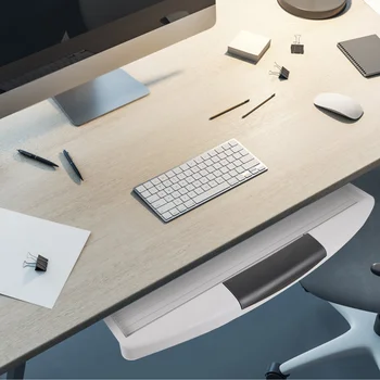 Голяма тава за клавиатура под бюрото Издърпайте клавиатурата тава клавиатура чекмедже с плъзгачи клавиатура чекмедже здрав домашен офис