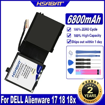 HSABAT 2F8K3 6800mAh батерия за лаптоп DELL Alienware 17 18 18x M17X R5 M18X R3 02F8K3 батерии