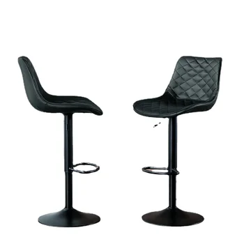 Бар стол, модерна и минималистична висока табуретка, повдигаща се облегалка, висока табуретка, бар рецепция стол