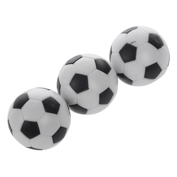 10X пластмасова 32Mm футболна футболна топка на закрито Замяна на черна + бяла