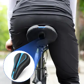 1Pc велосипедна седалка подплатена корица изключително мека велосипедна седалка покритие водоустойчива универсална пълна обвивка за велосипедна седалка възглавница за подплатени
