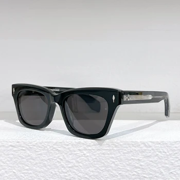 DEALAN Subtle Cateye Дамски слънчеви очила Мъже дебели Ацетат Оригинално качество Uv400 костенурка черни слънчеви очила