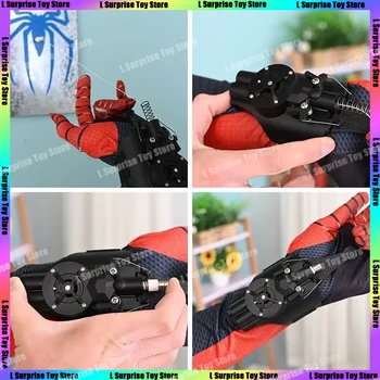 Spiderman Web Shooters Spider Man Wrist Launcher Подобрена версия Peter Parker Cosplay Gadgets Set For Children Gifts Детски играчки